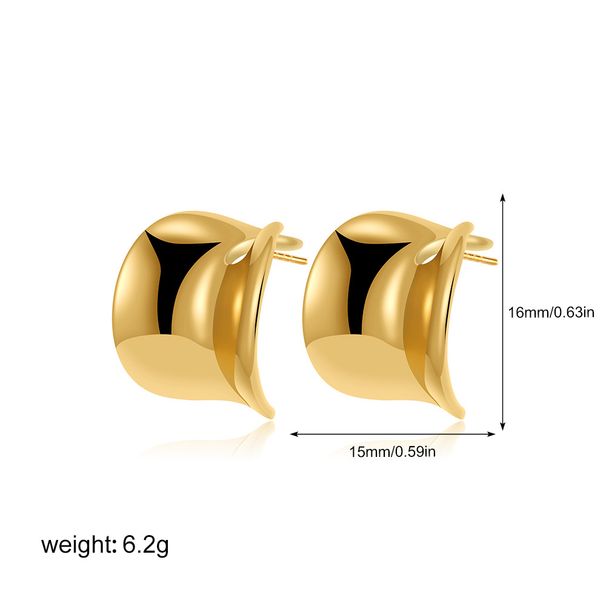 Women’s Jewelry Set Fashion Wrinkled Thin Square Earrings Plated With Gold Geometric Twisted Leaf Earrings Irregular Earrings_ipsvogv.com