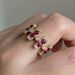 Medieval Jewelry Heavy Industry Ring Women's Instagram Style Gold Plated Brushed Light Luxury Set With Diamonds, Unique_ipsvogv.com
