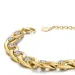 Latest High Quality Gold Plated Stainless Steel Jewelry Crystal Zircon Link Chain Bracelet B212228_ipsvogv.com