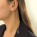 Pearl fringe ear hang no piercing exaggerated punk rivets single personality ear bone-clip trend su_ipsvogv.com