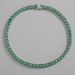 Men And Women's Jewelry 7mm Emerald Zircon Cuban Link Tennis Chain Hip Hop Unisex Necklace, 45cm-60cm Adjustable Length_ipsvogv.com