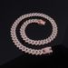 Unisex Jewelry Fashion New 14mm Diamond Full Drill Men And Women Alloy Necklace Hip Hop Style Rap Cuban Chain_ipsvogv.com