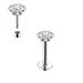 Women's Jewelry Inner Rod Lip Studs Nose Studs Ear Studs Stainless Steel Four Claw Zircon Piercing Jewelry_ipsvogv.com
