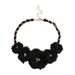 Korean And Japanese Style Fashion Accessories Sweet Fabric Necklace Short Black Pink Flower Collarbone Chain Versatile_ipsvogv.com