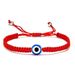 7 knot braided red rope bracelet female Evil hamsa palm eye evil devil's eye pendant bracelet_ipsvogv.com