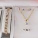 Simple jewelry set fashionable and versatile zircon necklace earrings ring bracelet four piece jewelry_ipsvogv.com
