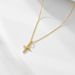 Women's Jewelry Simple Temperament Diamond Cross Sterling Silver Necklace Niche Design High Grade Clavicle Chain Necklace_ipsvogv.com