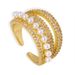 Virgin Mary Multi Layer Pearl Open Copper Set Zircon Peronalized Ring Fahion And High End Women'_ipsvogv.com