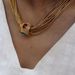 Exquisite Gold Original Light Luxury Red Blue Crystal Retro Multi layered Necklace_ipsvogv.com