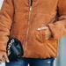 Women's Clothing long casual light and large version corduroy cotton jacket_ipsvogv.com