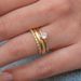 Sanjie Plated Couple Ring Fashion Inlaid Zircon Three Rings Set_ipsvogv.com