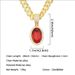 Hot selling red oval pendant with large buckle Cuban chain necklace for men's hip-hop and street dance accessories_ipsvogv.com