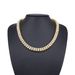 Unisex Hot Selling Alloy 10mm Diamond Tennis Chain Men's Personality Trend Rap Hip Hop Style Cuban Chain_ipsvogv.com