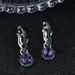 Thorn Buds Personalized Design Earrings S925 Sterling Silver Inlaid With Natural Colored Gemstones Amethyst Moonstone Earrings_ipsvogv.com