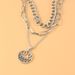 Multi Layer Chain Geometric Pendant Necklace Fashion Silver Clavicle Chain Ins Style Necklace Female_ipsvogv.com