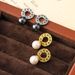 Exquisite circle horseshoe buckle pearl women's silver needle earrings, high-end, light luxury, versatile earrings_ipsvogv.com