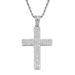 necklace men's three row zircon cross hip hop pendant men's trendy hiphop popular accessories_ipsvogv.com