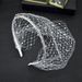 Sparkling Crystal Veil Hairband For Women - Elegant Bridal Headpiece With Dense Rhinestone Mesh, Perfect For Weddings, Parties, And Special Occasions_ipsvogv.com