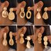 Fashionable Geometric Metal Ring Pendant With Exaggerated Irregular Water Droplet Splicing Earrings_ipsvogv.com