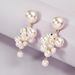 E8291 Dongdaemun New Sweet and Elegant Long Korean Edition Fashion Pearl Grape String Earrings_ipsvogv.com