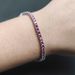 Sweet Peach Pink Moissanite Bracelet S925 Sterling Silver Tennis Chain 3/4/5mm Color Bracelet High Grade Feeling_ipsvogv.com
