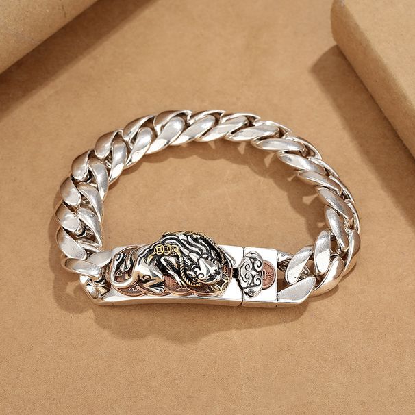 Chinese Style Money Pixiu Bracelet For Men, Bold High-end Niche Design, Wide Version, Unique Cuban Chain Creative Hand_ipsvogv.com
