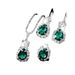 New jewelry pendant earring ring set fashionable bridal decoration colorful three piece wedding photography accessories_ipsvogv.com
