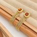 Small French style exaggerated earrings temperament geometric tassel long earrings ancient stroke light luxury earrings_ipsvogv.com