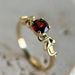 Sanjie 2025 New Instagram Celebrity Fashion Diamond Simple Women's Japanese Korean Curve Inlaid Red Zircon Ring_ipsvogv.com