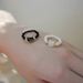 Extremely Fine Crystal Stone, Black Pointed Crystal, Personalized Bead String Ring, Cat Ring_ipsvogv.com