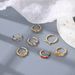 Fashionable Gold Bow V-shaped 8-shaped Crown Eye Opening 7-piece Set Ring Specially Designed_ipsvogv.com