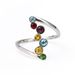 Creative S Silver Plated Colorful Circular Ring Jewelry_ipsvogv.com