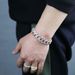 19mm Three Row Zircon Big Buckle Bracelet Hip Hop Street Trend Couple Bracelet_ipsvogv.com