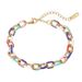 Titanium Steel Colorful Oil Drip Cuban For Women, Unique Design, Light Luxury, High-end Feel, Couple Bracelet Jewelry_ipsvogv.com
