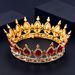 High End Luxury Crystal Bridal Headdress Alloy Large Round Crown Wedding Hair Accessories Banquet Hair Crown_ipsvogv.com