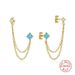 Women's Jewelry S925 Sterling Silver Ins Style Chain Tassel Diamond Earrings Earrings Personality Trend Earrings_ipsvogv.com