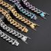 Men's Jewelry Fashion Brand All Match Necklace Accessories Colorful Quenched Titanium Steel Cuban Chain Pendant Set_ipsvogv.com