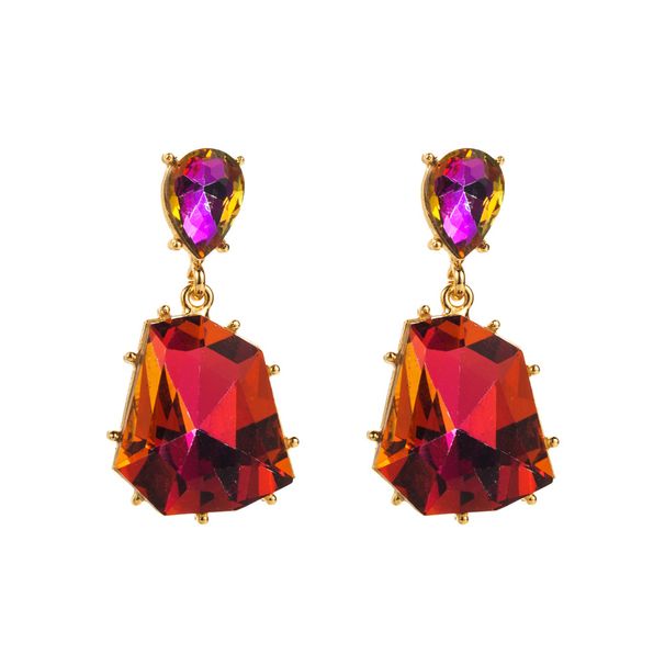 Fashionable Bohemian Style With Fashionable Temperament, Versatile And Irregular Geometric Earrings, Transparent Resin_ipsvogv.com