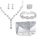 Brides high end style new design necklace earrings bracelet ring new full diamond evening bag set_ipsvogv.com