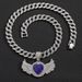Full Angel Alloy Pendant Men's Hip Hop Water Diamond Love Wings Necklace Cuban Chain Neck Jewelry Women's Accessories_ipsvogv.com