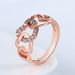 Unisex simple sweet hollow heart shaped women's ring rose gold plated zircon hot accessories_ipsvogv.com