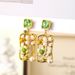 New Chinese flower oil painting series enamel colored women's ethnic style earrings, summer high-end feeling_ipsvogv.com