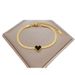 【 Full Body Titanium Steel 】 Personalized Peach Heart Snake Chain Round Bead Furnace Gold Bracelet At The East Gate,_ipsvogv.com