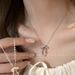 Silver Ribbon Bow Necklace 2024 New Clavicle Chain For Women High-end Simple Niche Neck Accessory_ipsvogv.com