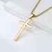 Men's Jewelry Simple Beveled Stainless Steel Cross Pendant Neutral Style Niche Personality Wear Necklace_ipsvogv.com