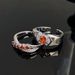 Red Zircon Open Ring, Cross Shaped, Light Luxury, High-end, Ins, Cool Style, Personality, Niche Design, Ring For Women_ipsvogv.com