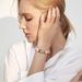 Alloy Enamel Open Bracelet Jewelry Retro Cat's Eye Stone Color Matching Bracelet Female Bohemian Style_ipsvogv.com
