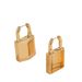 Unique Design Gold Lock-Shaped Earrings For Women Fashionable Elegant Minimalist Style_ipsvogv.com