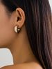 2 Pairs Of A Set, Simple And Thick C-shaped Stud Earrings Fashionable Personality Internet Celebrity Temperament Ear Jewelry Cool Trendy People_ipsvogv.com