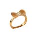 Korean Version Internet Celebrity With The Same Ring, Women's Light Luxury, Versatile, Diamond Studded Bow, Simple And_ipsvogv.com
